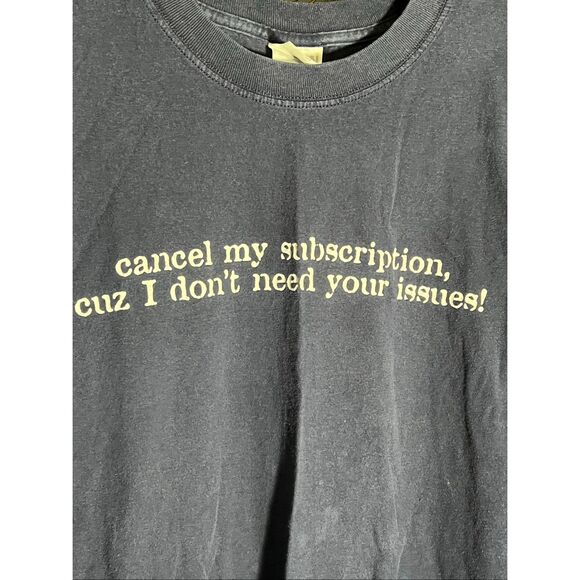 Vintage 90s Cancel My Subscription Funny Parody Tee - Picture 2 of 4